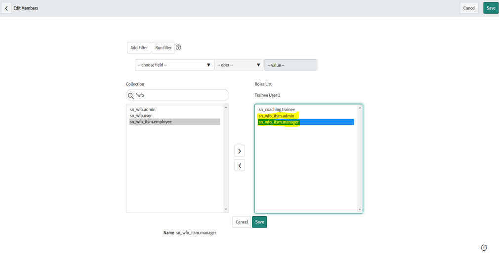 Workforce Optimization- Roles