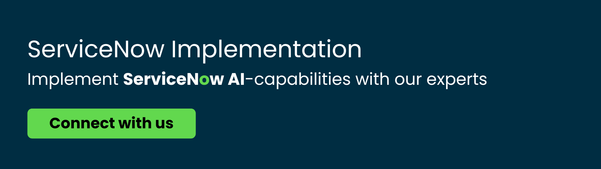 Implement ServiceNow AI Solutions CTA